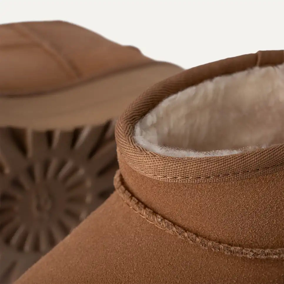 Damen Classic Ultra Mini Plateau-Boot Chestnut