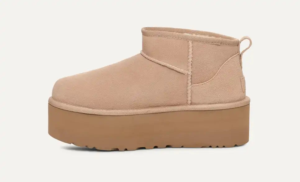 Damen Classic Ultra Mini Plateau-Boot Sand